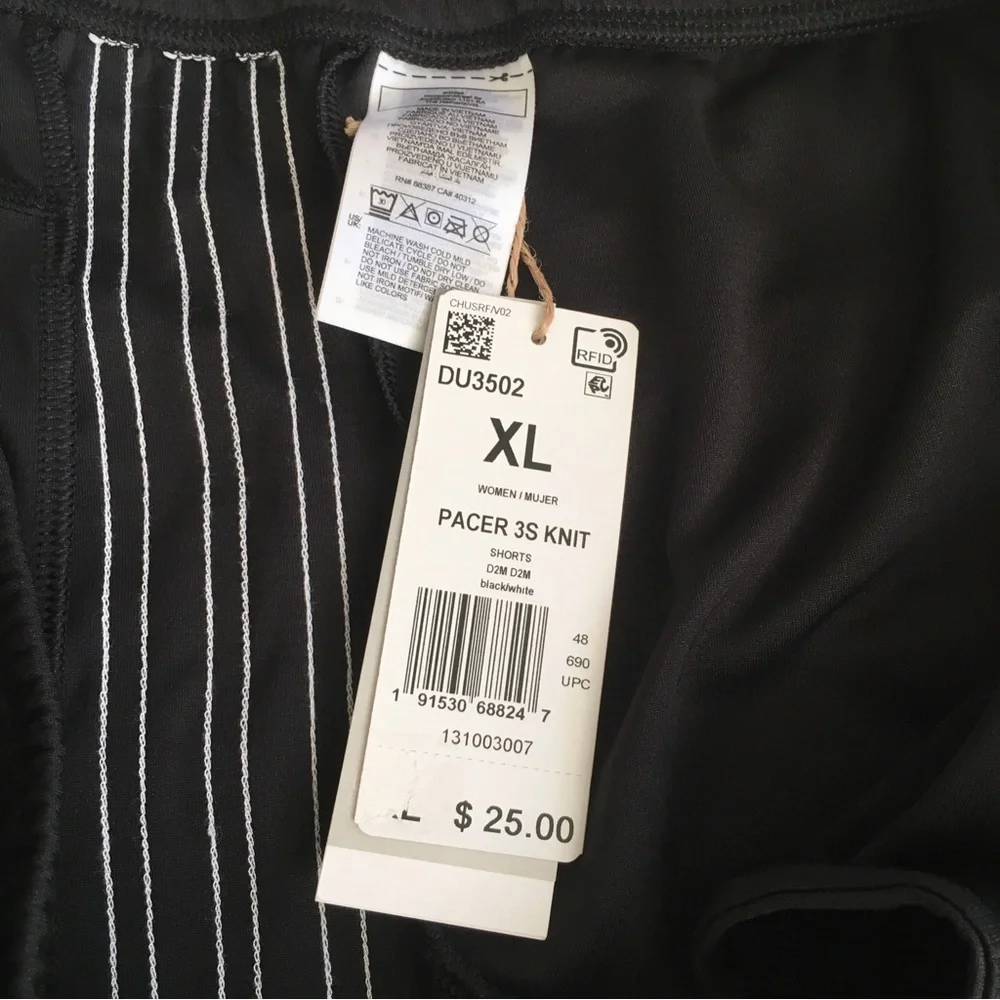 Adidas Women's Black 3-Stripes Running Shorts - Picture 8 of 8